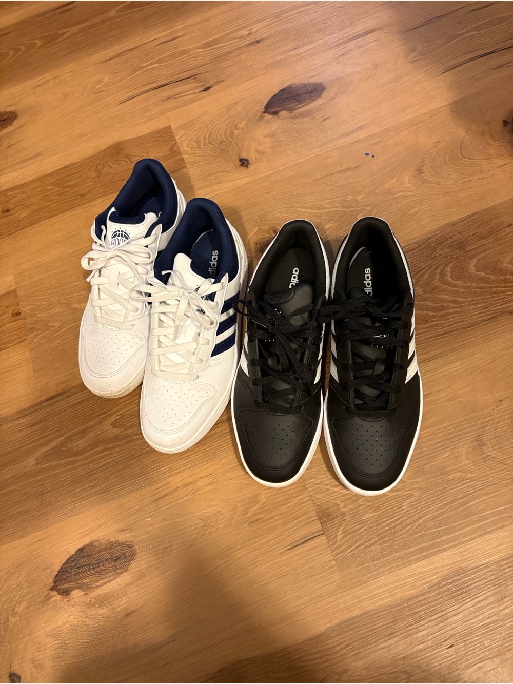 adidas Low-Top Sneakers in White/Navy and Black/White